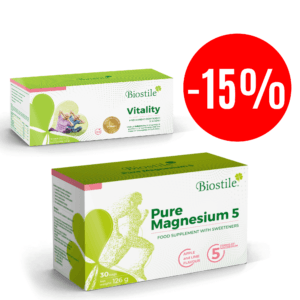 Pure magnesium + Vitality (-15%) 